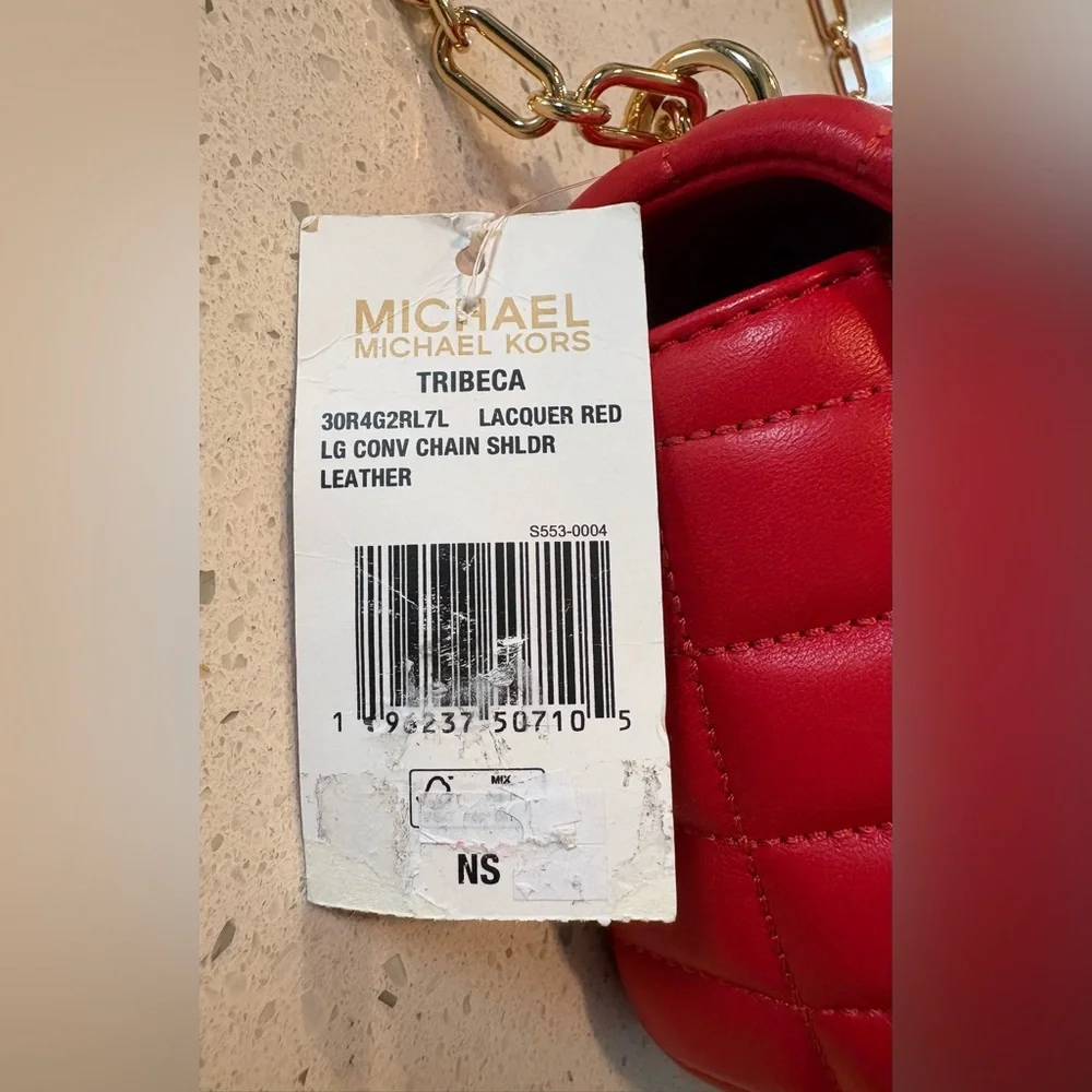 Michael Kors Red Quilted Crossbody Bag - Picture 11 of 11